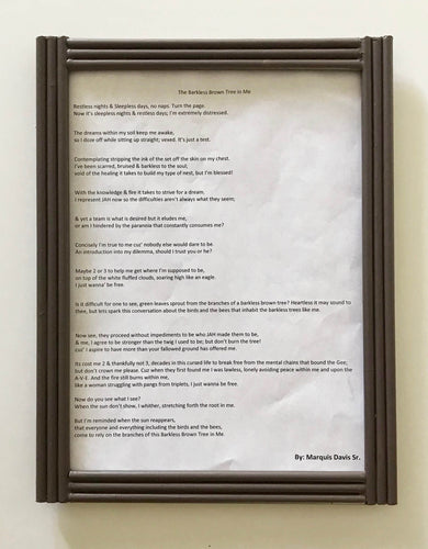 The Barkless Brown Tree in Me