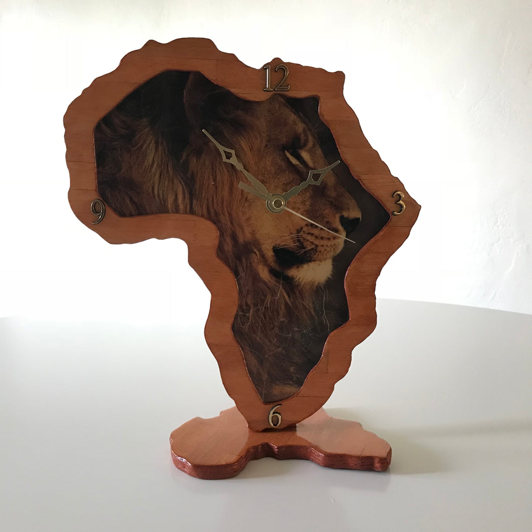 African Lion Clock
