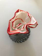 Fabric Rose - Red and White